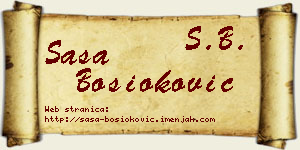 Saša Bosioković vizit kartica